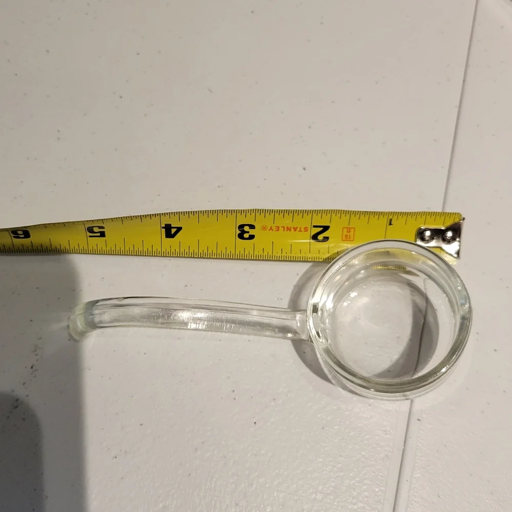 Vintage Glass Condiment Mayonnais Ladle Spoon